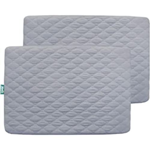 Amazon.com: Sheet for Pack n Play Quilted Waterproof Protector, 2 Pack Premium Compatible with Pack n Play Pad Cover 39" X 27" fits for Baby Foldable and Playard Mattress, Portable Mini Crib, Gray : Baby