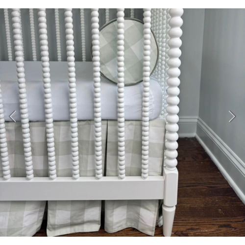 Pleated Check Crib Skirt