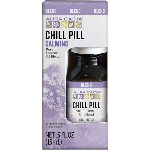 Aura Cacia Aura Cacia Chill Pill Essential Oil, 0.5 Ounce, Lavender, Peppermint, Sweet Orange, Basil, Chamomile and Patchouli