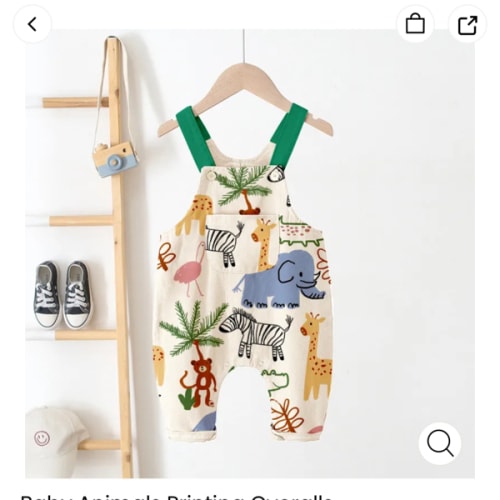 Baby Animals Printing Overalls