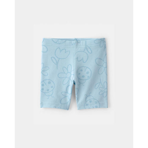 Toddler Girl Floral Bike Shorts - Green | Carter's