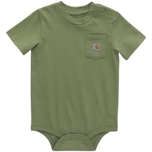 Carhartt Unisex Baby Short-Sleeve Bodysuit Pocket T-Shirt Onesie