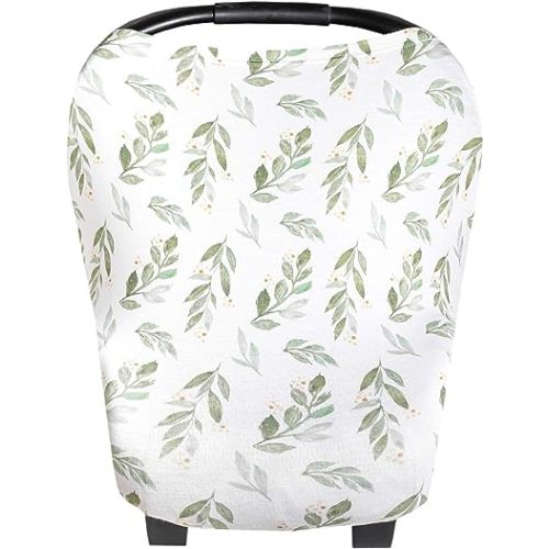 Copper Pearl Multi-Use Cover: Car Seat Covers, Nursing Cover, and Stroller Cover for Sun - Stretchy Fabric, All-Season Use, Stylish Designs, Easy Access for Moms - Fern