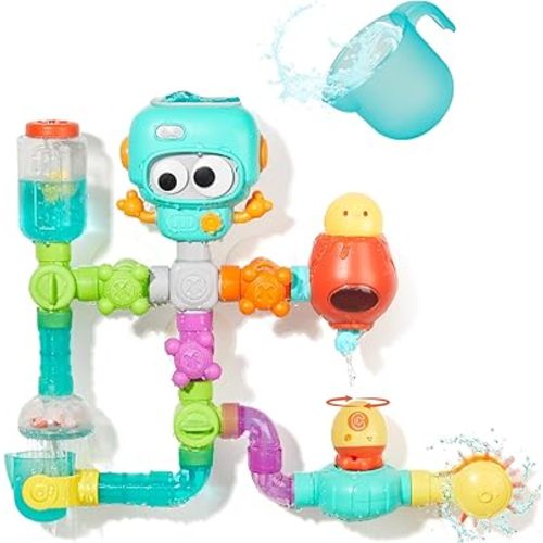 STEM Bath Toys for Kids 3-8 Years | 27 PCS DIY Assembly Water Pipe Building Kit | | Mold-Free Toddler Bathtub Wall Toys | Educational Engineering Learning Gift