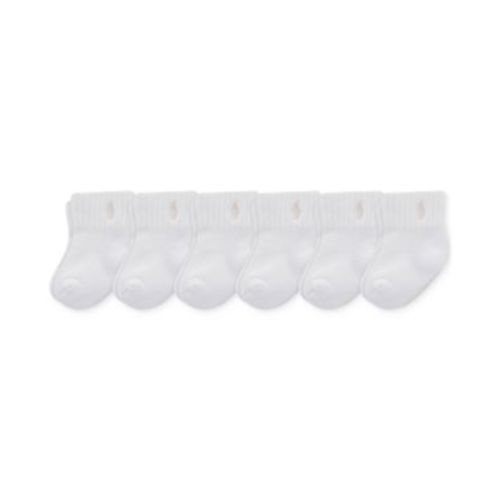 Baby Girl Sport Quarter Socks, 6-Pack