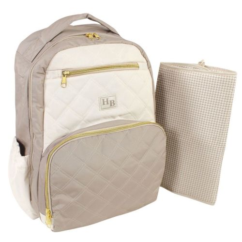 Hudson Baby Premium Diaper Bag Backpack And Changing Pad, Taupe Beige, One Size