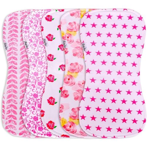 Burp Cloths - 5 Pack Bean Burps 7 (pink)