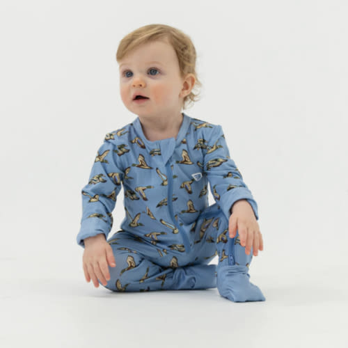 Baby Zip Up - Jumbo Mallards Blue – BURLEBO