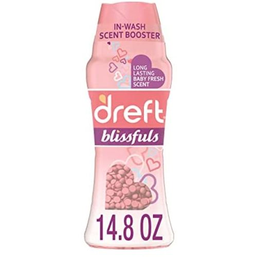 Dreft Blissfuls Laundry Scent Booster Beads for Washer, Baby Fresh Scent, 14.8 Oz