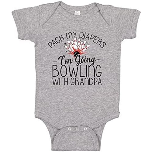 I'm Going Bowling with Grandpa Baby One Piece Or Toddler T-Shirt Bowler Baby Clothes