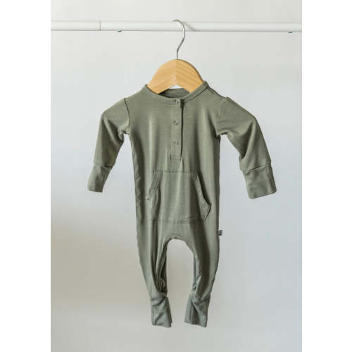 Long Sleeve Romper - Sage