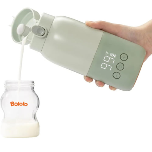 Portable Bottle Warmer for Travel, Super Fast Charging, Instant Breastmilk, Formula, Water, Milk Warmer with 10 Ounces Big Capacity, Baby Flask for Vehicle,car,Airplane Journey