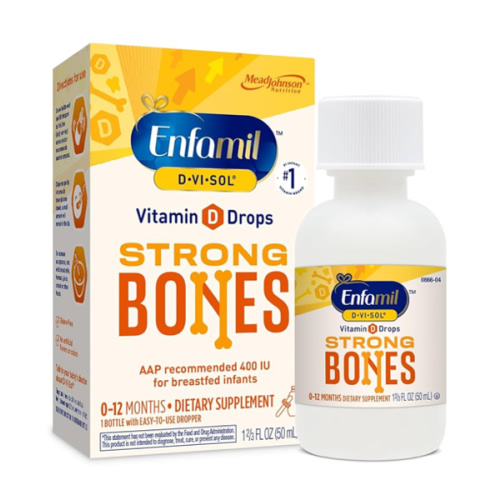 Enfamil Baby Vitamin D-Vi-Sol Liquid Vitamin D Drops, Supports Strong Teeth & Bone Development, 50mL Bottle