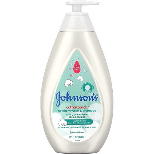 Johnson's Baby CottonTouch Newborn Baby Wash & Shampoo with No More Tears, 27.1 Fl Oz - 27.1 Fl Oz (Pack of 1)