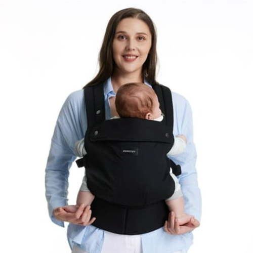 Momcozy Ergonomic Baby Carrier, Hands-Free Comfort, 3-Position, Black
