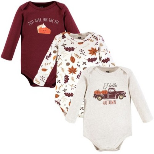 Hudson Baby Unisex Baby Cotton Long-Sleeve Bodysuits, Hello Autumn, Size: 6-9 months