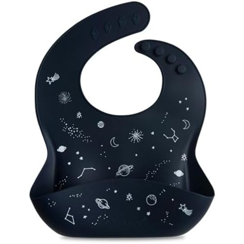 Loulou Lollipop Silicone Printed Bib 2.0 - Planets