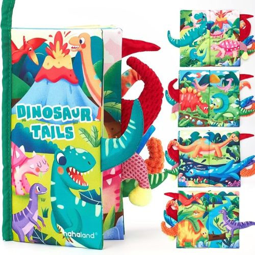 hahaland Baby Books 0-6 Months,Infant Tummy Time Toy Sensory Toys 6 to 12 Months Touch Feel Book Gifts for Boy Girl 0-3 Month Learning Toy Baby Birthday Easter Basket Stuffers (Single)