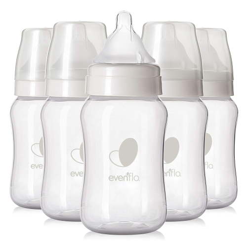 Evenflo Feeding Premium Proflo Venting Balance Plus Wide Neck Baby, Newborn and Infant Bottles - Helps Reduce Colic - 9 Ounce (Pack of 6) C24