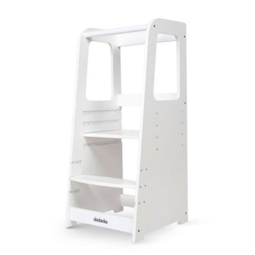 Toddler Tower Kids' Stepping Stool Light Gray - Dadada Baby: Learning Tower, Mdf, 5 Rungs, 100 Lb Capacity