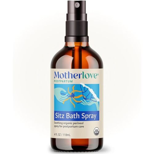 Motherlove Sitz Bath Spray (2 oz) Sitz Bath for Postpartum Care—Herbal Perineal Spray w/Witch Hazel—USDA Organic, Vegan, & Cruelty Free