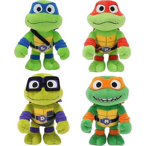 Turtle Toys 4-Packs Turtle Plushies Turtles Stuffed Animal Birthday Parties Decorate and Gifts for Kids (9.8" Inch)
