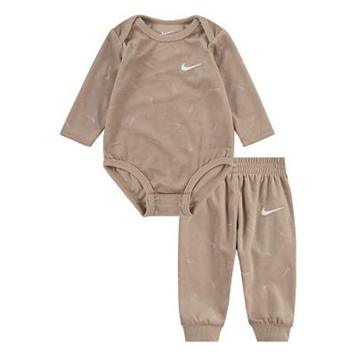 Baby Nike Velour Long Sleeve Bodysuit and Sweatpants 2-Piece Set