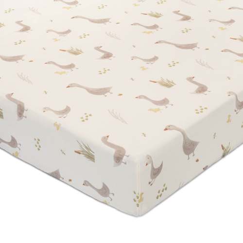 Charlie Goose Cotton Fitted Crib Sheet