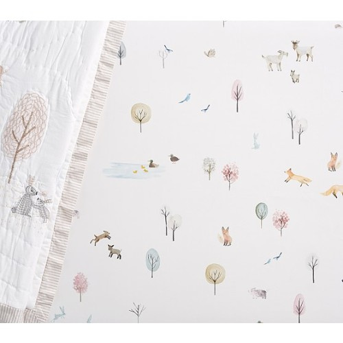 Dakota Woodland Crib Sheets | Pottery Barn Kids