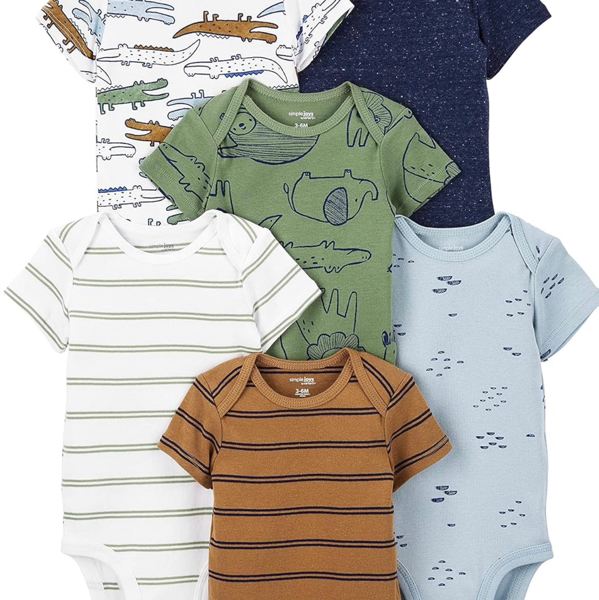 Simple Joys by Carter's Baby Boys 6-Pack Short-Sleeve Bodysuit