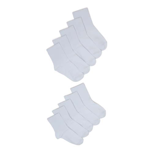 Wonder Nation Baby and Toddler Crew Socks, 10 Pack, Size 0M- 5T