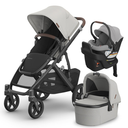 UPPAbaby Vista V3 Stroller + Bassinet + Aria or Mesa V2 Car Seat Travel System