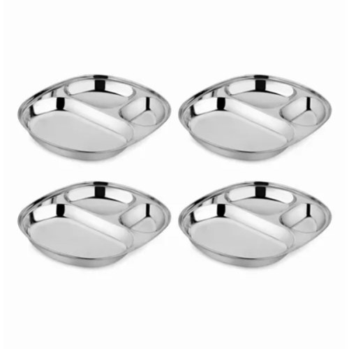 Stainless Plates - Pack of 4