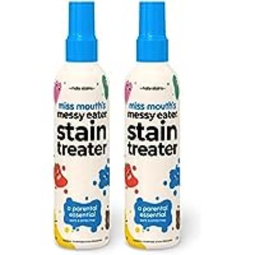 Miss Mouth's Messy Eater Stain Treater Spray - 4oz 2 Pack Stain Remover - Newborn & Baby Essentials - No Dry Cleaning Food, Grease, Coffee Off Laundry, Underwear, Fabric - 2 pack