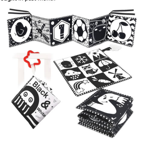 KUANGO Newborn Toys Black and White Baby Toys 0-3 Months High Contrast Baby Toys for Newborn - High Contrast Baby Soft Book Infant Tummy Time Toys Crinkle Sensory Toys for Brain Development : Amazon.com.au: Toys & Games