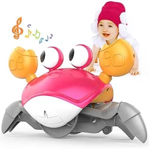 Amazon.com: Yeaye Crawling Crab Baby Toys Infant - Tummy Time Toy Gifts for 3 4 5 6 7 8 9 10 11 12 Boy Girl with Learning Crawl System Music for 0-6 6-12 12-18 36 Months Walking Toddler Birthday Gift(Red) : Toys & Games