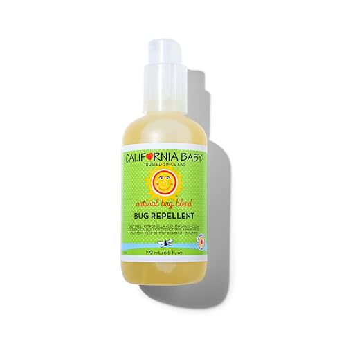 California Baby Natural Bug Spray | DEET Free Mosquito Repellent | Baby + Kids Bug Spray | Citronella Spray | Great Smell | 192 mL / 6.5 oz.
