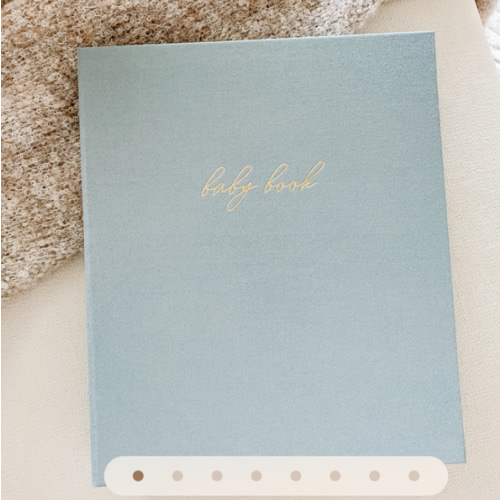 First Year Baby Memory Book - Dusty Blue