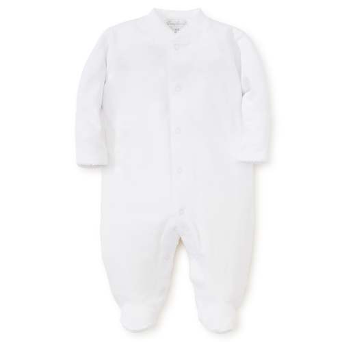 White Kissy Basics Footie