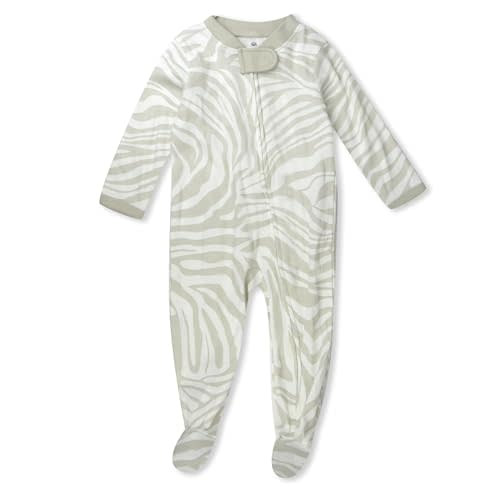 HonestBaby Baby Boys' Sleep and Play Footed Pajamas One-Piece Sleeper Jumpsuit Zip-front Pjs Organic Cotton