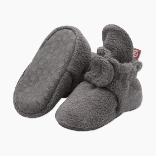Zutano Cozie Fleece Bootie - Grey, 12M