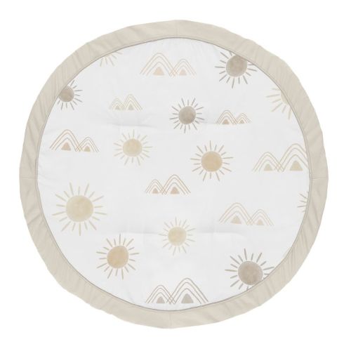 Sweet Jojo Designs Boy Or Girl Gender Neutral Unisex Baby Tummy Time Playmat Desert Sun Beige Taupe And Gold