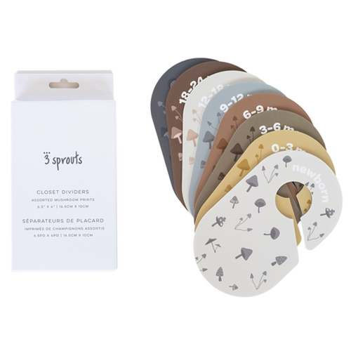 closet dividers (newborn to 24 months) - mushroom