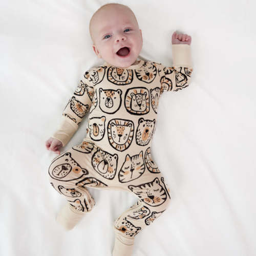 Lions, Tigers & Bears Crescent Zippy
