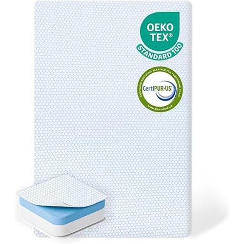 Pack and Play Mattress,38"x26" Dual-Sided Soft & Firm Memory Foam Pack N Play Mattresses Pad,Portable Baby Mattress for Pack N Play with Breathable Removable Cover
