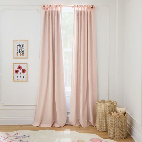 Cotton Tie-Top Blackout Curtain