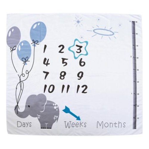hekezhi 1 Set Baby Milestone Blanket Newborn Memorial Blankets Photo Background Blanket