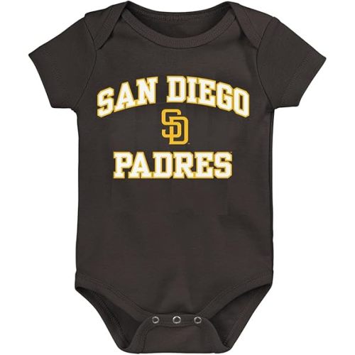 Outerstuff MLB Officially Licensed 0-24 Months City Headline Arch Logo Creeper Bodysuit Romper