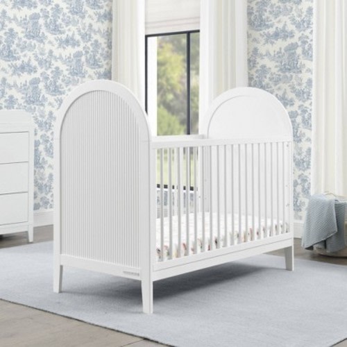 Delta Children Eloise 4-in-1 Convertible Crib - Greenguard Gold Certified - Bianca White