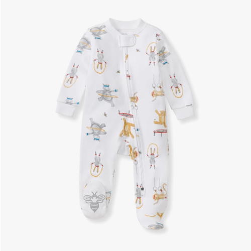 Burt's Bees Baby Baby Girls Pajamas, Zip Front Non-Slip Footed Sleeper Pjs, 100% Organic Cotton